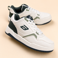 Bond Street Men's Urban Pace Casual Sneakers – White/Olive Green