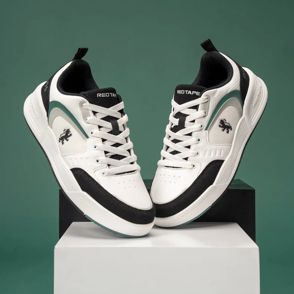 Redtape Casual Sneaker Shoes for Men White-Black Edition-632