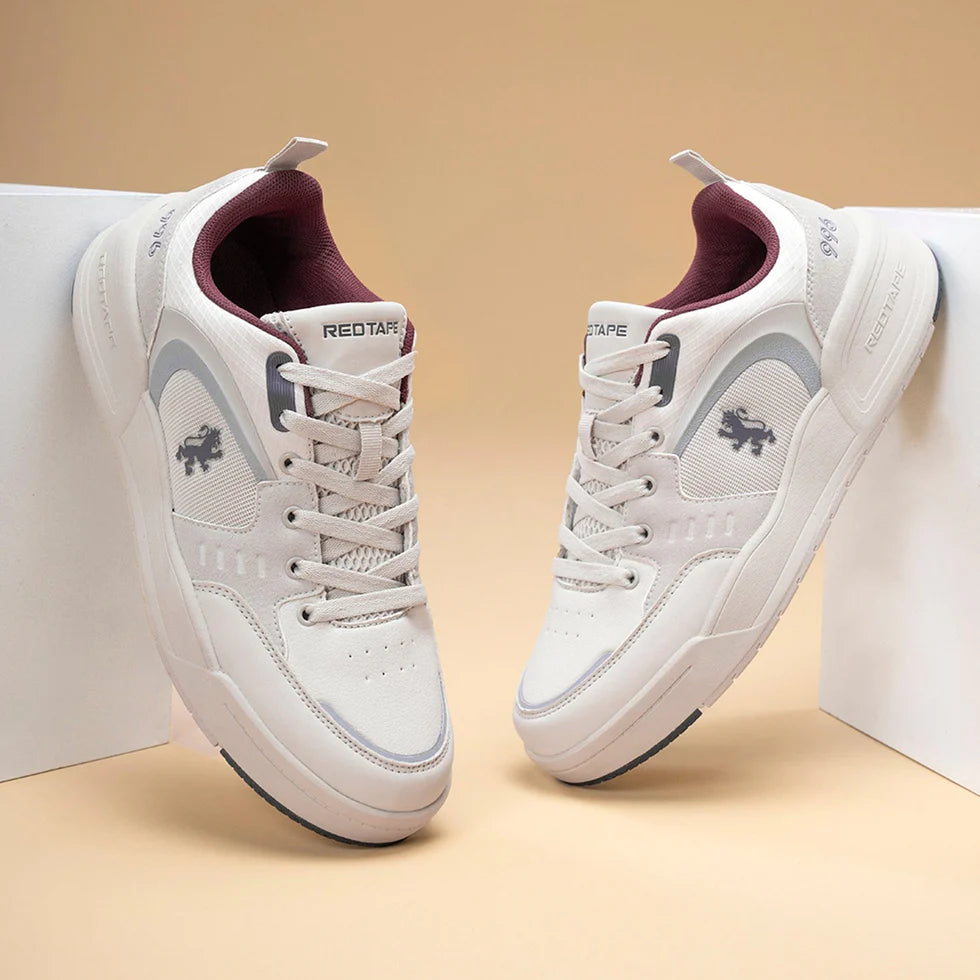 Redtape Casual Sneaker Shoes for Men Beige-Red Edition-633