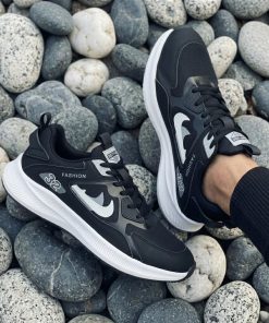 Men's Urban Pace Breathable Running Sports Shoes – Black/White